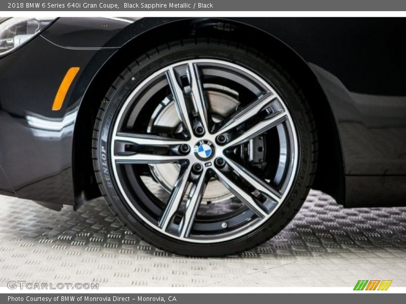 Black Sapphire Metallic / Black 2018 BMW 6 Series 640i Gran Coupe