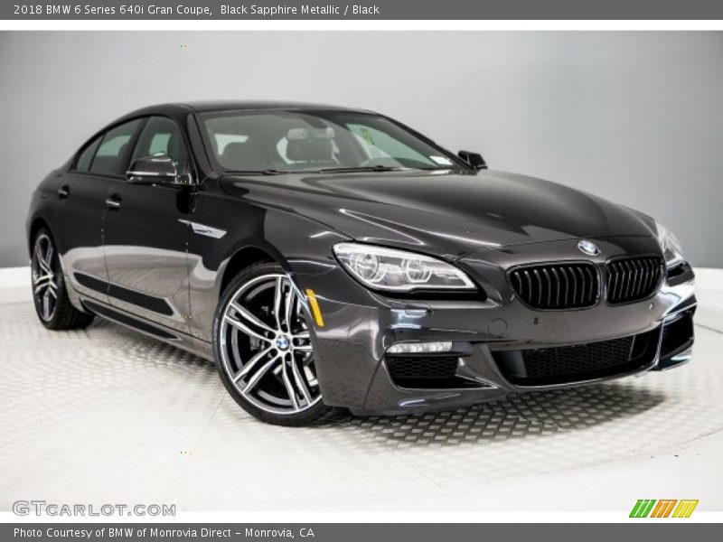 Black Sapphire Metallic / Black 2018 BMW 6 Series 640i Gran Coupe
