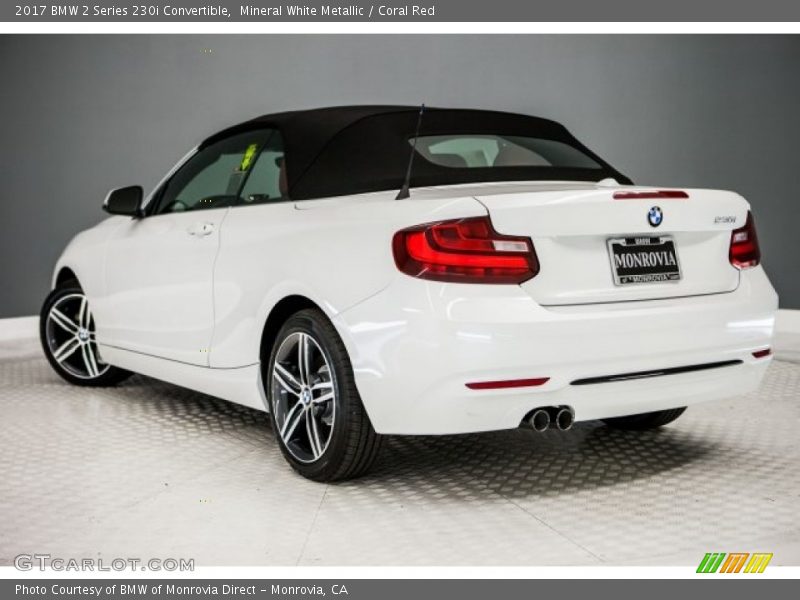 Mineral White Metallic / Coral Red 2017 BMW 2 Series 230i Convertible