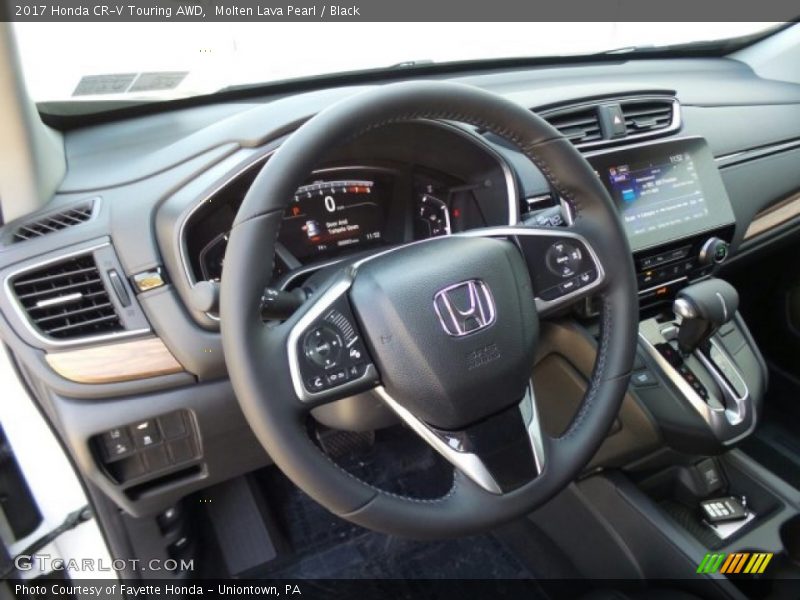 Molten Lava Pearl / Black 2017 Honda CR-V Touring AWD