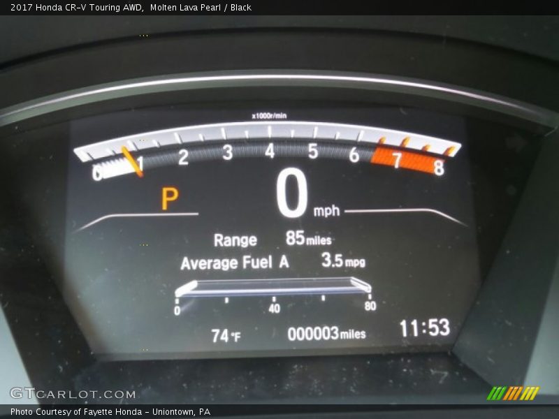 Molten Lava Pearl / Black 2017 Honda CR-V Touring AWD