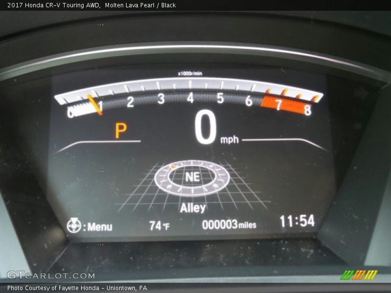 Molten Lava Pearl / Black 2017 Honda CR-V Touring AWD