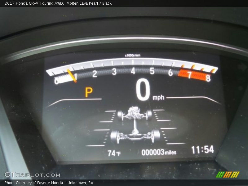 Molten Lava Pearl / Black 2017 Honda CR-V Touring AWD