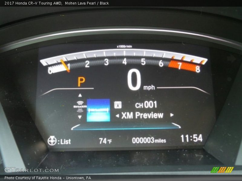 Molten Lava Pearl / Black 2017 Honda CR-V Touring AWD