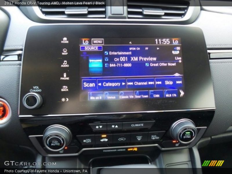 Molten Lava Pearl / Black 2017 Honda CR-V Touring AWD
