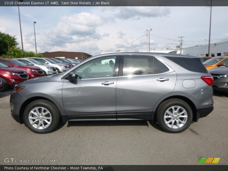 Satin Steel Metallic / Jet Black 2018 Chevrolet Equinox LT AWD