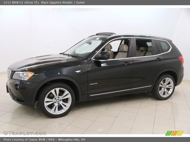 Black Sapphire Metallic / Oyster 2013 BMW X3 xDrive 35i
