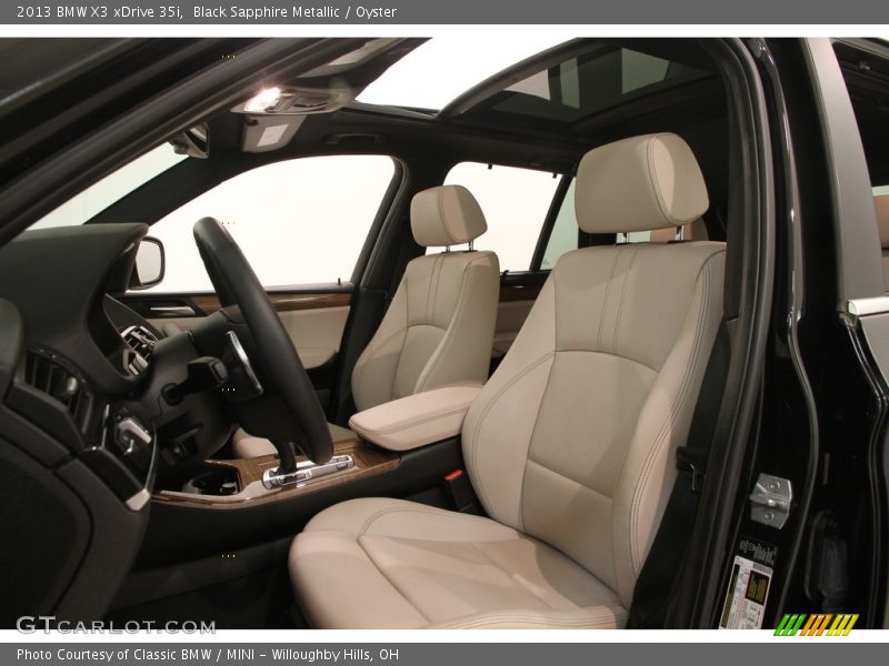 Black Sapphire Metallic / Oyster 2013 BMW X3 xDrive 35i