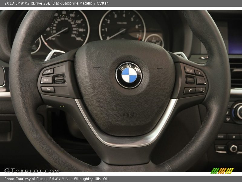 Black Sapphire Metallic / Oyster 2013 BMW X3 xDrive 35i