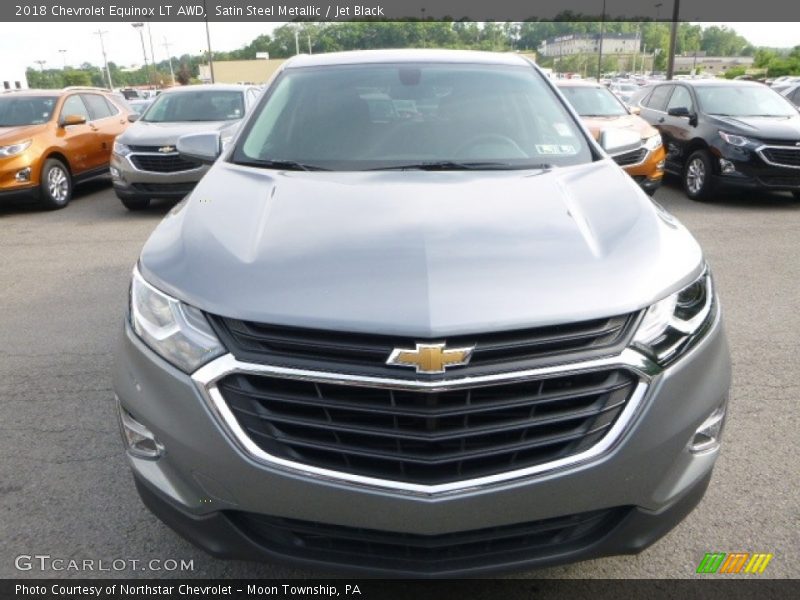 Satin Steel Metallic / Jet Black 2018 Chevrolet Equinox LT AWD