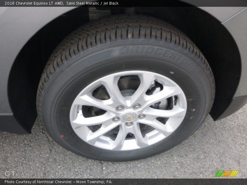 Satin Steel Metallic / Jet Black 2018 Chevrolet Equinox LT AWD