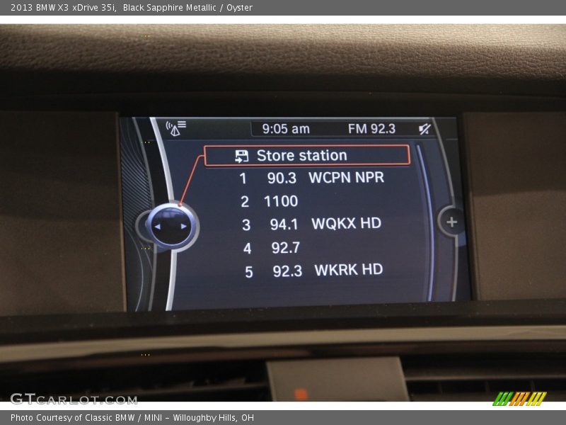 Black Sapphire Metallic / Oyster 2013 BMW X3 xDrive 35i