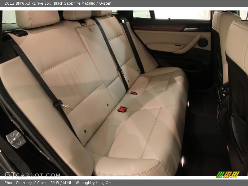 Black Sapphire Metallic / Oyster 2013 BMW X3 xDrive 35i
