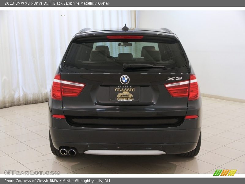 Black Sapphire Metallic / Oyster 2013 BMW X3 xDrive 35i