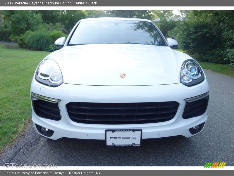 White / Black 2017 Porsche Cayenne Platinum Edition