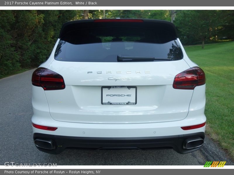 White / Black 2017 Porsche Cayenne Platinum Edition