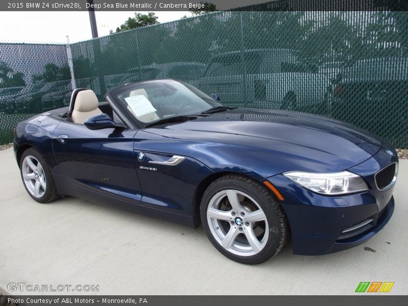 Deep Sea Blue Metallic / Canberra Beige 2015 BMW Z4 sDrive28i