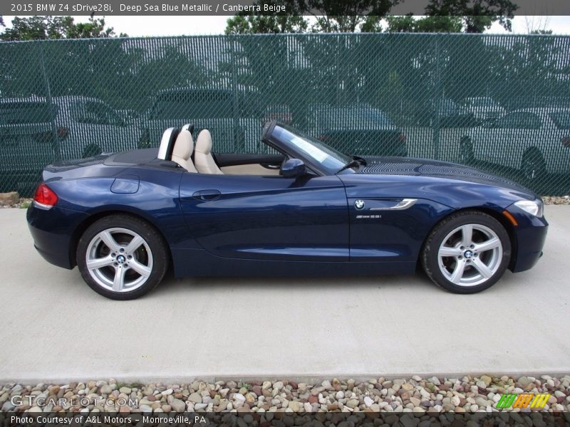 Deep Sea Blue Metallic / Canberra Beige 2015 BMW Z4 sDrive28i