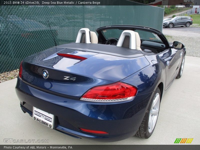 Deep Sea Blue Metallic / Canberra Beige 2015 BMW Z4 sDrive28i