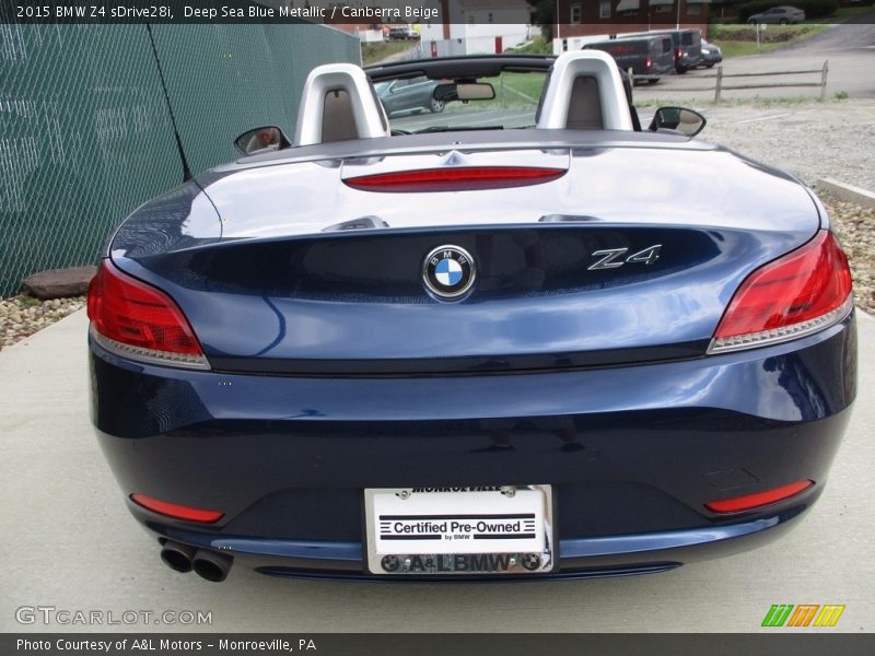 Deep Sea Blue Metallic / Canberra Beige 2015 BMW Z4 sDrive28i