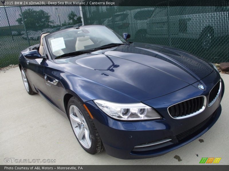 Deep Sea Blue Metallic / Canberra Beige 2015 BMW Z4 sDrive28i