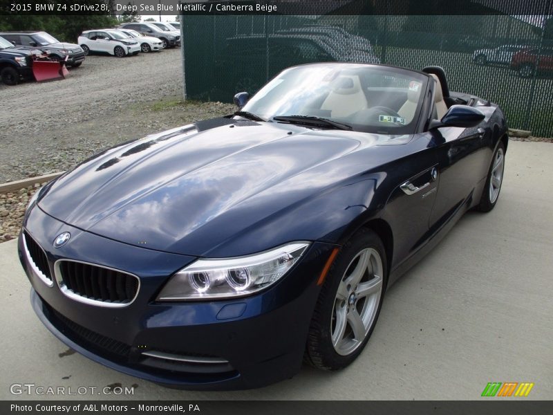 Deep Sea Blue Metallic / Canberra Beige 2015 BMW Z4 sDrive28i