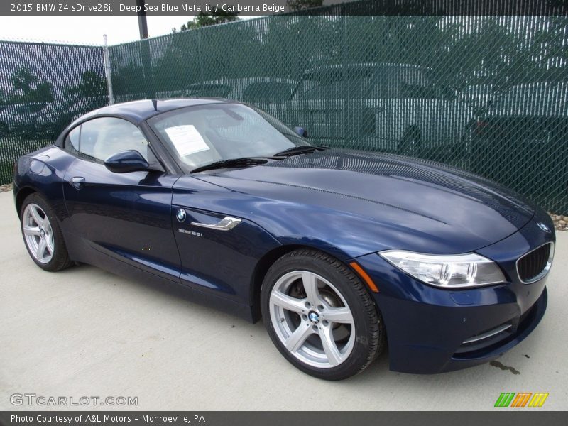Deep Sea Blue Metallic / Canberra Beige 2015 BMW Z4 sDrive28i