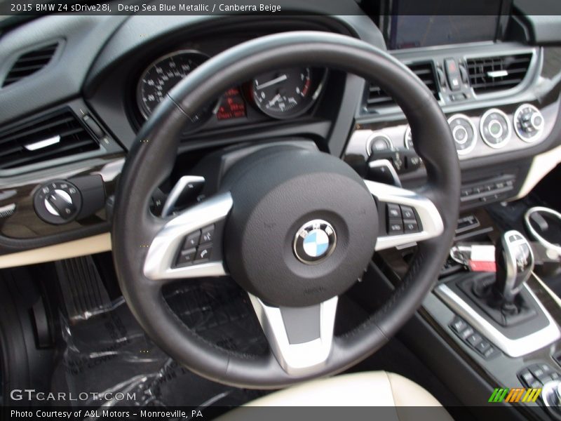 Deep Sea Blue Metallic / Canberra Beige 2015 BMW Z4 sDrive28i