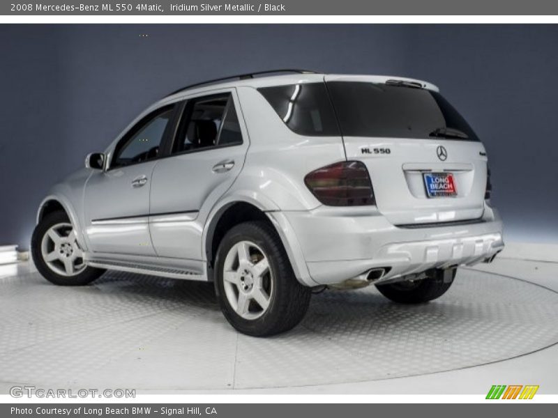 Iridium Silver Metallic / Black 2008 Mercedes-Benz ML 550 4Matic
