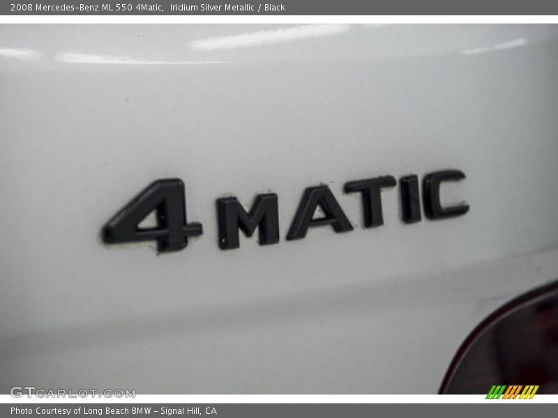 Iridium Silver Metallic / Black 2008 Mercedes-Benz ML 550 4Matic