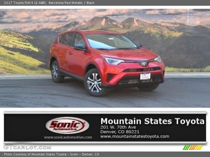 Barcelona Red Metallic / Black 2017 Toyota RAV4 LE AWD