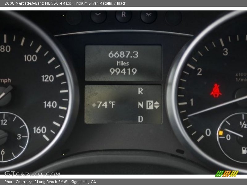 Iridium Silver Metallic / Black 2008 Mercedes-Benz ML 550 4Matic