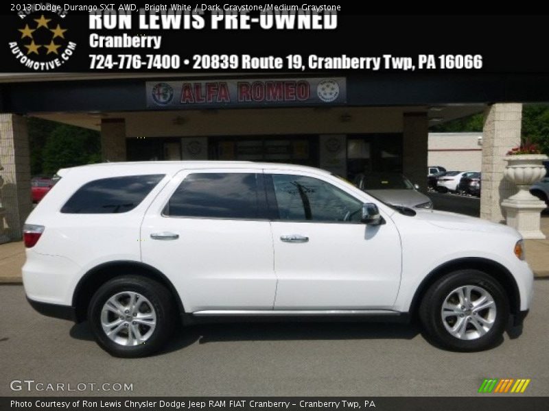 Bright White / Dark Graystone/Medium Graystone 2013 Dodge Durango SXT AWD