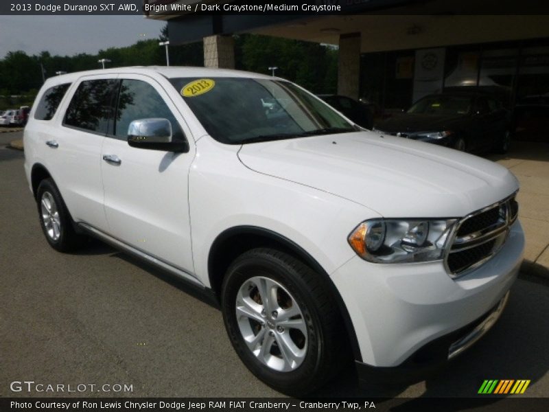 Bright White / Dark Graystone/Medium Graystone 2013 Dodge Durango SXT AWD