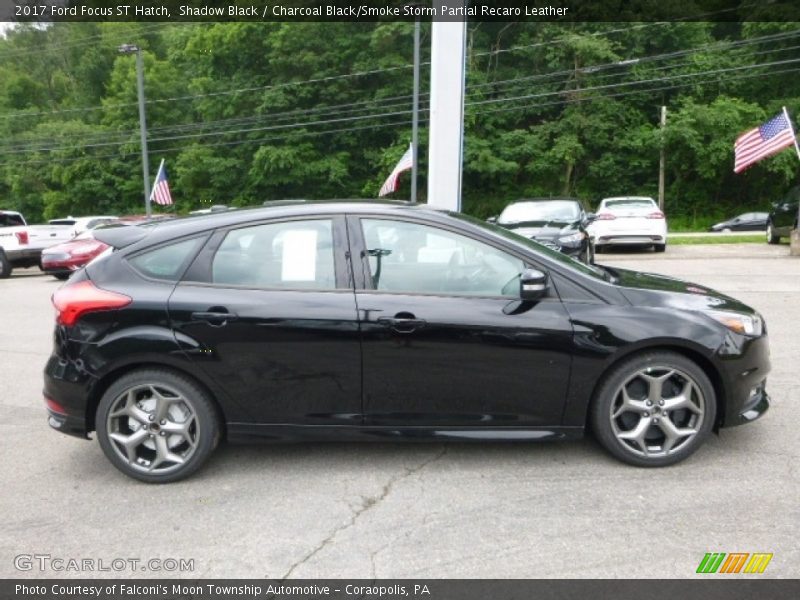 Shadow Black / Charcoal Black/Smoke Storm Partial Recaro Leather 2017 Ford Focus ST Hatch