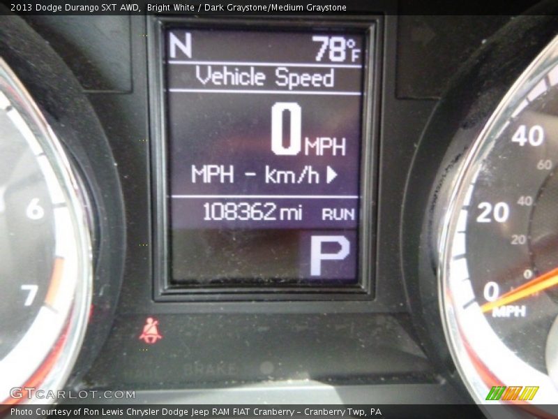 Bright White / Dark Graystone/Medium Graystone 2013 Dodge Durango SXT AWD