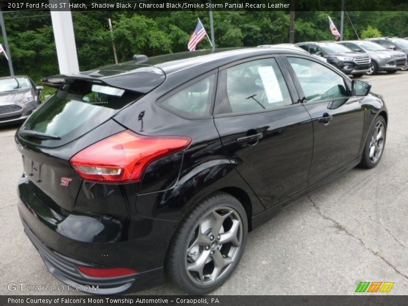 Shadow Black / Charcoal Black/Smoke Storm Partial Recaro Leather 2017 Ford Focus ST Hatch
