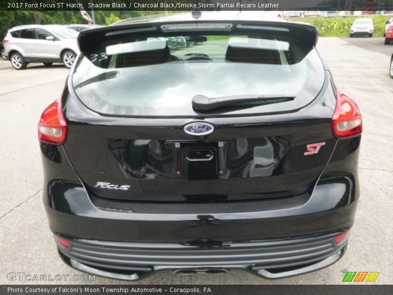 Shadow Black / Charcoal Black/Smoke Storm Partial Recaro Leather 2017 Ford Focus ST Hatch