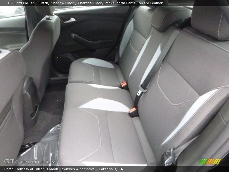 Shadow Black / Charcoal Black/Smoke Storm Partial Recaro Leather 2017 Ford Focus ST Hatch