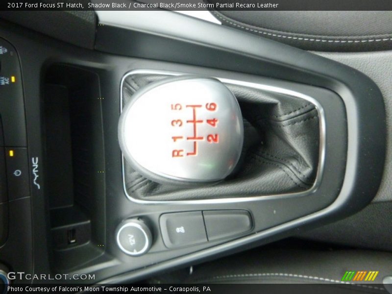 Shadow Black / Charcoal Black/Smoke Storm Partial Recaro Leather 2017 Ford Focus ST Hatch