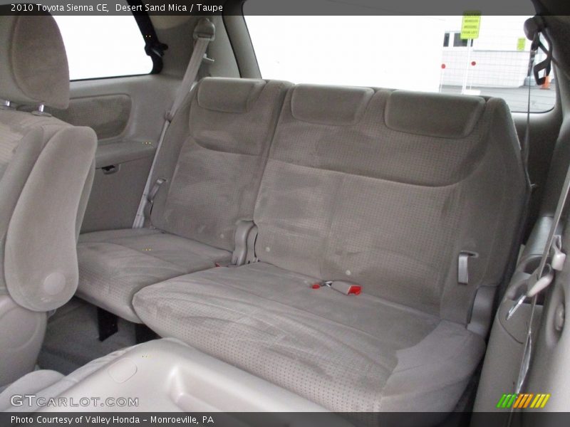 Rear Seat of 2010 Sienna CE