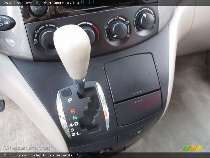  2010 Sienna CE 5 Speed ECT-i Automatic Shifter