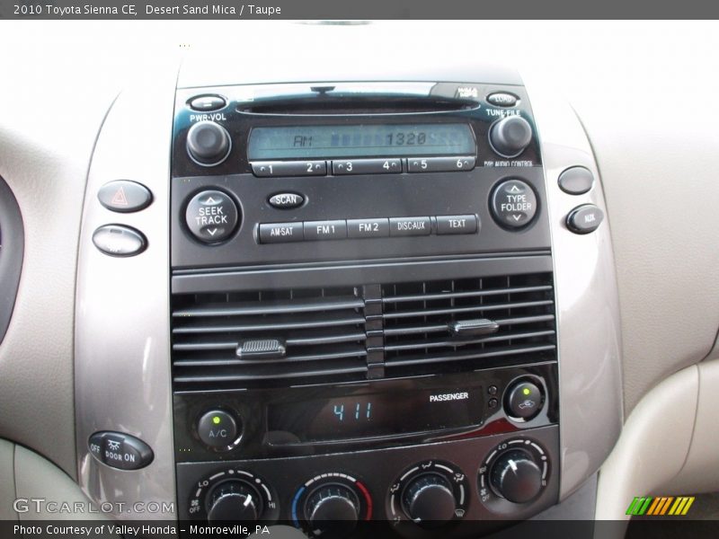 Controls of 2010 Sienna CE