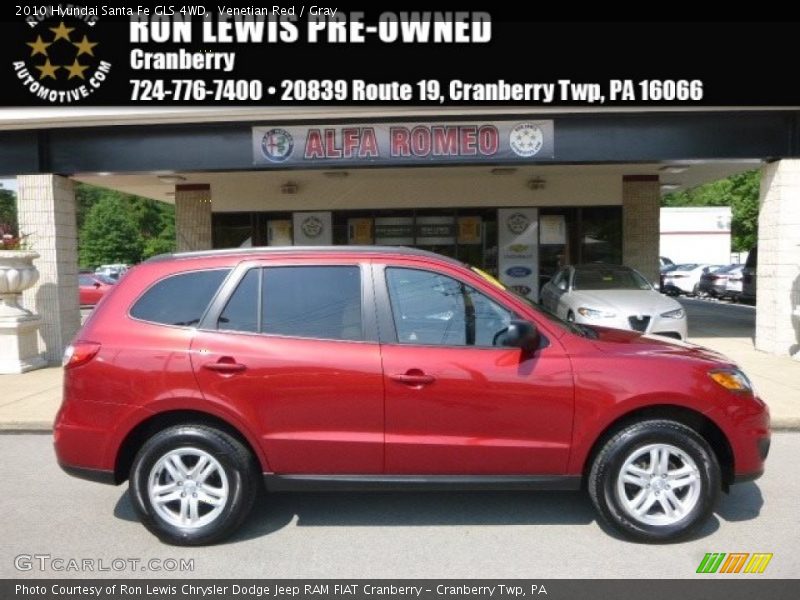 Venetian Red / Gray 2010 Hyundai Santa Fe GLS 4WD