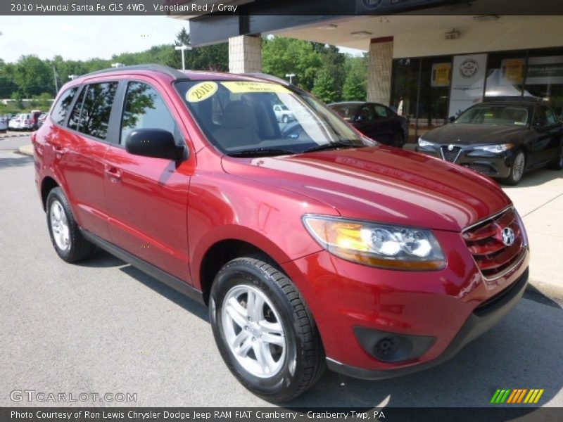 Venetian Red / Gray 2010 Hyundai Santa Fe GLS 4WD