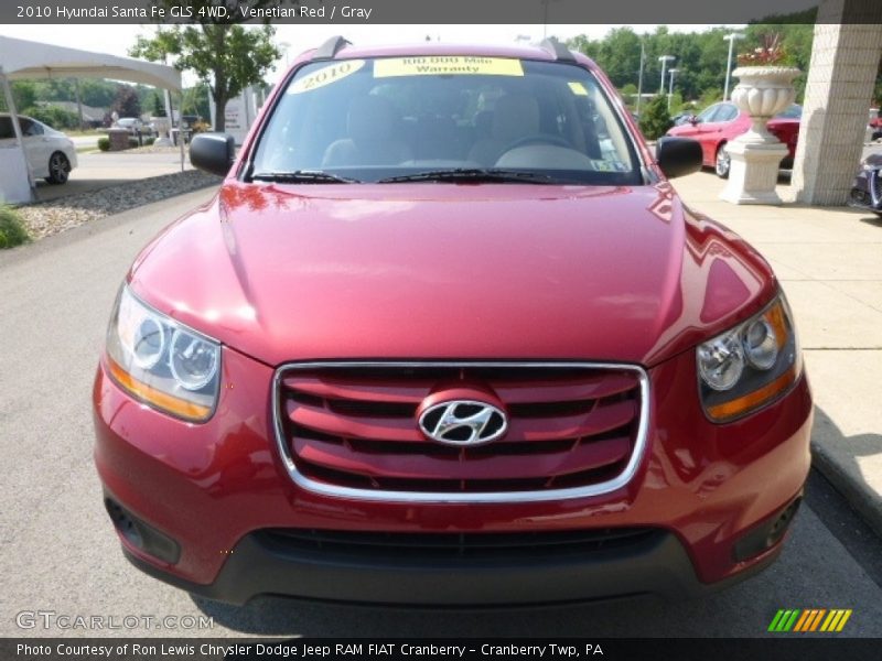Venetian Red / Gray 2010 Hyundai Santa Fe GLS 4WD