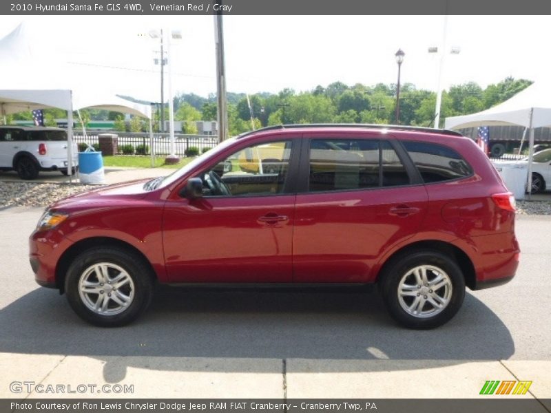 Venetian Red / Gray 2010 Hyundai Santa Fe GLS 4WD