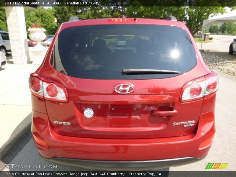 Venetian Red / Gray 2010 Hyundai Santa Fe GLS 4WD