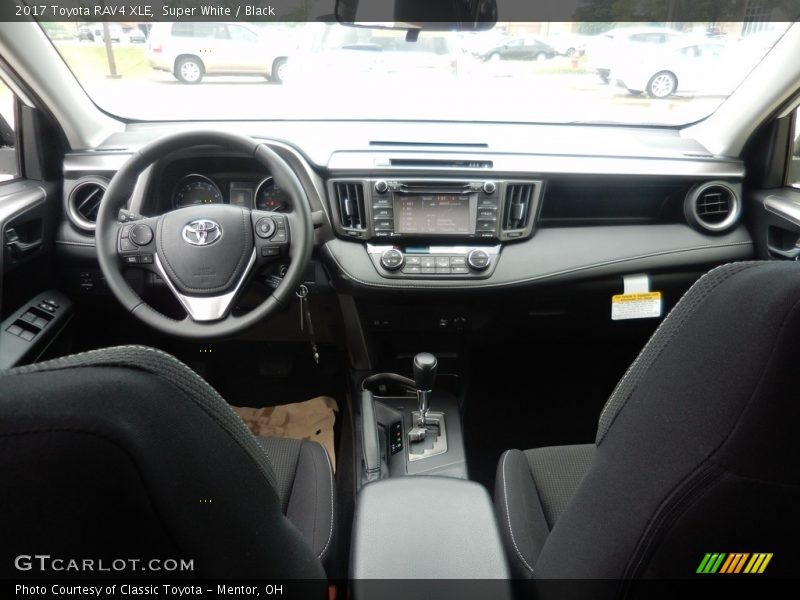 Super White / Black 2017 Toyota RAV4 XLE