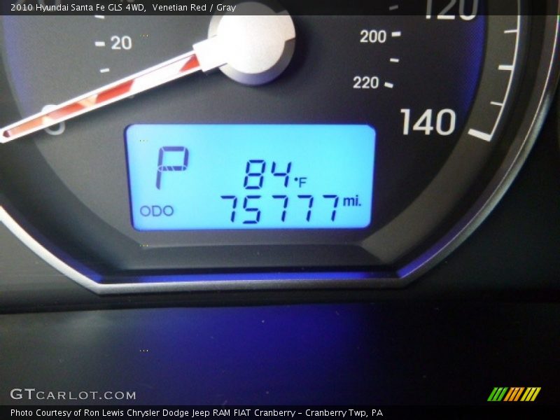 Venetian Red / Gray 2010 Hyundai Santa Fe GLS 4WD